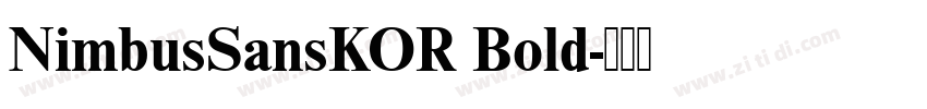 NimbusSansKOR Bold字体转换